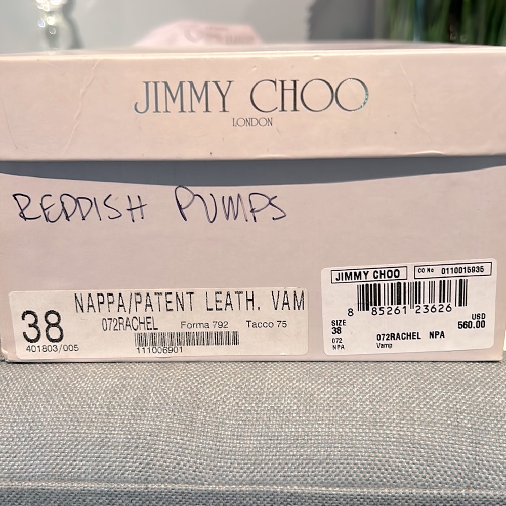 *PRICE DROP*Jimmy Choo-Maroon Pumps w Orig Box & Shoe Bag-Near perfect condition - Picture 7 of 7